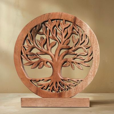 Decozen Wood Tree of Life Sculpture, Gift for Mom Home Decor, Living Room, Boho, Coffee Table, Centerpiece Table Decor, Mantle, Bathroom Shelf, Farmhouse, Christmas Decorations, Mothers day Gifts