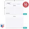 321Done Recipe Cards - Set of 50, Extra Large Double-Sided Thick 5x7 Modern White Recipe Cards, Minimalist Design for Bridal Shower & Wedding Gift, Made in USA view 2