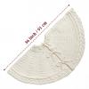 36 Inch Christmas Tree Skirt: Pencil Tree Skirt for 6FT Tree, Braided Cable Knit Cream White Small Tree Skirt, Vintage Tree Skirts, Rustic Farmhouse Christmas Decorations view 2