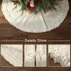 36 Inch Christmas Tree Skirt: Pencil Tree Skirt for 6FT Tree, Braided Cable Knit Cream White Small Tree Skirt, Vintage Tree Skirts, Rustic Farmhouse Christmas Decorations view 3