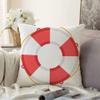 Decorative Square Throw Pillow Cover Life Lifeguard Ring Protection Buoy Swim Signs Circle Symbols Lifesaver Sos Float Abstract White Cushion Covers Pillowcase Home Decor 18x18 Inch view 1
