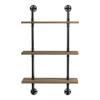 Furniture of America Hollis Industrial Wood 3-Tier Wall Display Shelf in Natural view 4