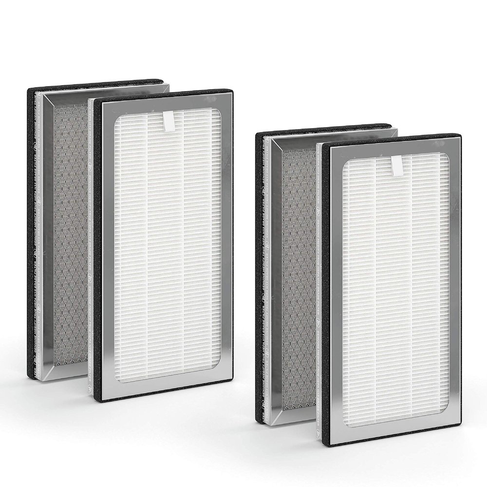 Medify MA-15 Set Genuine Replacement Filter for Allergens, Smoke, Wildfires, Dust, Odors, Pollen, Pet Dander | 3 in 1 with Pre-filter, True HEPA H13 and Activated Carbon for 99.9% Removal | 2-Pack