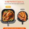 Air Fryer 5.8Qt/5.5L - Uten Electric Airfryer with Temperature Control, Timer, Non-Stick Fry Basket, 1700W High-power, Fast Oven Oilless Cooker, Dishwasher Safe - A Great Kitchen Assistant view 4