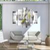 artgeist Textured Canvas Wall Art Flowers Lily 80x40 in - 5pcs Painting Canvas Prints Picture Artwork Image Framed Contemporary Modern Photo Wall Home a-C-0077-b-m view 2