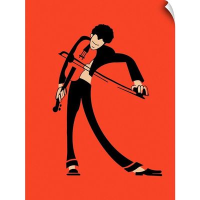 CANVAS ON DEMAND The Violin Wall Decal, Musical Instruments Artwork