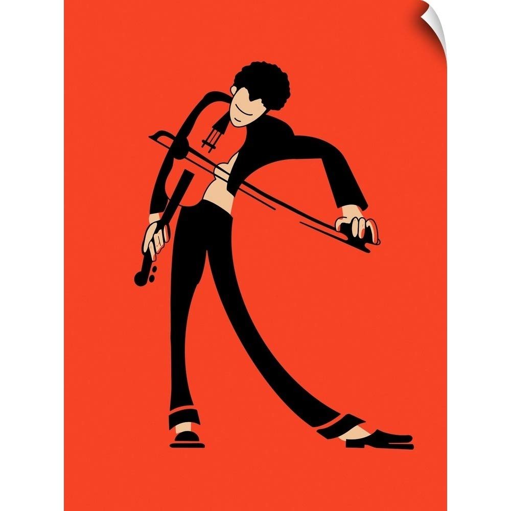CANVAS ON DEMAND The Violin Wall Decal, Musical Instruments Artwork