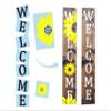 9 PC Welcome Sunflower Stencil Kit - Paint Your Own Wood Porch Sign - Fits a 10" x 50" Board view 1