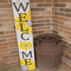 9 PC Welcome Sunflower Stencil Kit - Paint Your Own Wood Porch Sign - Fits a 10" x 50" Board view 4