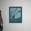 CANVAS ON DEMAND Navy Minimal City Map of New York City Wall Decal, New York City Artwork view 2