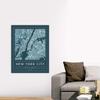 CANVAS ON DEMAND Navy Minimal City Map of New York City Wall Decal, New York City Artwork view 4