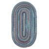 Capel American Heritage Barn Blue 2' 0" X 9' 0" Runner Oval Braided Rug view 1