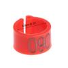 Youngy 100 Pieces 8mm Identify Ring Carrier Pigeon Training Supplies Leg Number Bird Bands - Red view 2