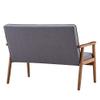 126 x 75 x 83.5 cm Mid-Century Retro Modern Fabric Recreational Chair Wooden Lounge Chair Sofa Office Reception Chair Waiting Room Visitor Guest Sofa Seat view 4
