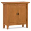 SIMPLIHOME Redmond 32" Solid Wood Cabinet in Light Golden Brown view 1