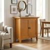 SIMPLIHOME Redmond 32" Solid Wood Cabinet in Light Golden Brown view 4