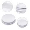 Patelai 36 Pcs 38 mm White Growler Caps Lids, Tinplate Metal Screw Caps with White Filling Glue Fits for Most 1/2 and 1 Gallon Jugs view 3