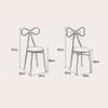 Dressing Table Makeup Chair, Creative Ribbon Shape Decoration Backrest Chair Golden PU Leather/Flannel Dressing Stool Bedroom Lounge Chair Reading Chair Wrought Iron Dining Chair Furniture,White pu view 3