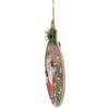 15" B/O Lighted Ball Ornament with Santa Claus Wooden Christmas Wall Sign view 3