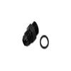 Vibrant -3AN Male Flare to -4 ORB Male Straight Adapter w/O-Ring - Anodized Black view 1