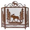BestGiftEver 3-Panel Fireplace Screen Decorative with a Moose in The Forest Design - Stand Alone Fireplace Cover Metal Mesh Screen - Home Decorative Firescreen for Cabin, Wildlife, and Woodland Theme view 1