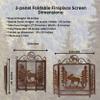 BestGiftEver 3-Panel Fireplace Screen Decorative with a Moose in The Forest Design - Stand Alone Fireplace Cover Metal Mesh Screen - Home Decorative Firescreen for Cabin, Wildlife, and Woodland Theme view 2