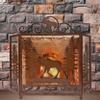 BestGiftEver 3-Panel Fireplace Screen Decorative with a Moose in The Forest Design - Stand Alone Fireplace Cover Metal Mesh Screen - Home Decorative Firescreen for Cabin, Wildlife, and Woodland Theme view 4