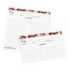 321Done Folding Recipe Cards - Set of 50, 6x5 folds to 3x5, Double-sided Rustic White Recipe Cards, Red Roses Design for Bridal Shower & Wedding Gift, Made in USA view 1