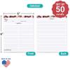 321Done Folding Recipe Cards - Set of 50, 6x5 folds to 3x5, Double-sided Rustic White Recipe Cards, Red Roses Design for Bridal Shower & Wedding Gift, Made in USA view 2