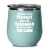 EzGift Bahamian Wine Glass Funny Bahamas Gift Idea Men Women Pride Quote Perfect Insulated With Lid Teal view 1