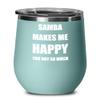 Samba Wine Glass Sayings Lover Fan Funny Gift Hobby Insulated Tumbler With Lid Teal view 1