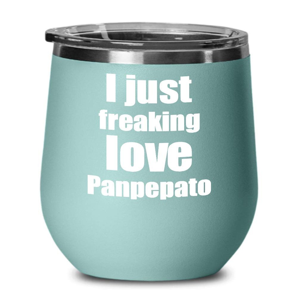 Panpepato Wine Glass Freaking Love Funny Gift Idea Foodie Insulated Tumbler With Lid Teal