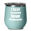 Panpepato Wine Glass Freaking Love Funny Gift Idea Foodie Insulated Tumbler With Lid Teal view 1