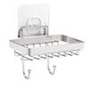 Cabilock Soap Suction Cup Holder Bathroom Soap Dish Adhesive Wall Holder Stainless Steel Hanging Sink Rack with Hook for Kitchen Bathroom Shower view 1