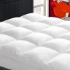 Mattress Topper King for Back Pain, Extra Thick Mattress Pad Cover, Plush Pillow Top, Deep Elastic Pocket, White view 1