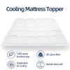 Mattress Topper King for Back Pain, Extra Thick Mattress Pad Cover, Plush Pillow Top, Deep Elastic Pocket, White view 2