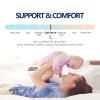 Mattress Topper King for Back Pain, Extra Thick Mattress Pad Cover, Plush Pillow Top, Deep Elastic Pocket, White view 3