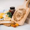 Cute Floral Honey Bee Cutting Board Gift For Bee Keeper, Flower Honey Bee Serving Board Kitchen Decor Gift For Her view 3