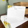 321Done Folding Recipe Cards - Set of 50, 6x5 folds to 3x5, Double-sided Rustic White Recipe Cards, Sunflower Design for Bridal Shower & Wedding Gift, Made in USA view 4