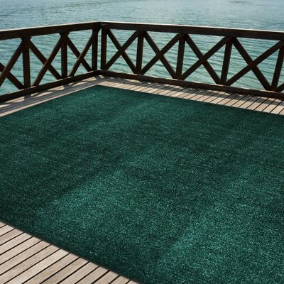 iCustomRug Synthetic Grass Rug  6 x 6ft Emerald Turf Carpet for Patios, Yards, Boats, Camping  Indoor/Outdoor Use