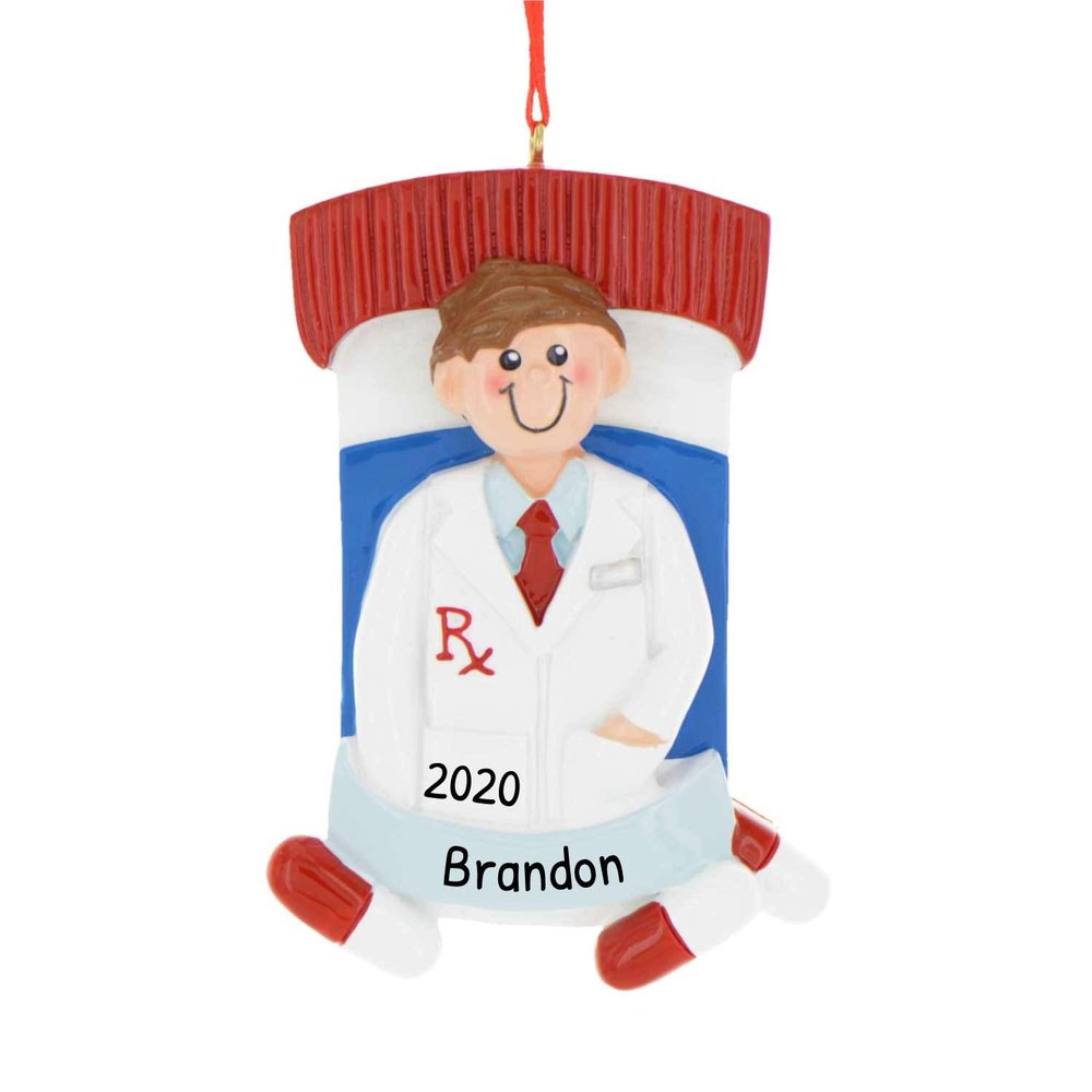 3D Medical Ornaments for Christmas Tree 2025 | Male Pharmacist Christmas Ornament Physician Assistant Ornament Medical Assistant Ornaments Pharmacy Uniques Keepsake Gift for Pharmacist, Chemist