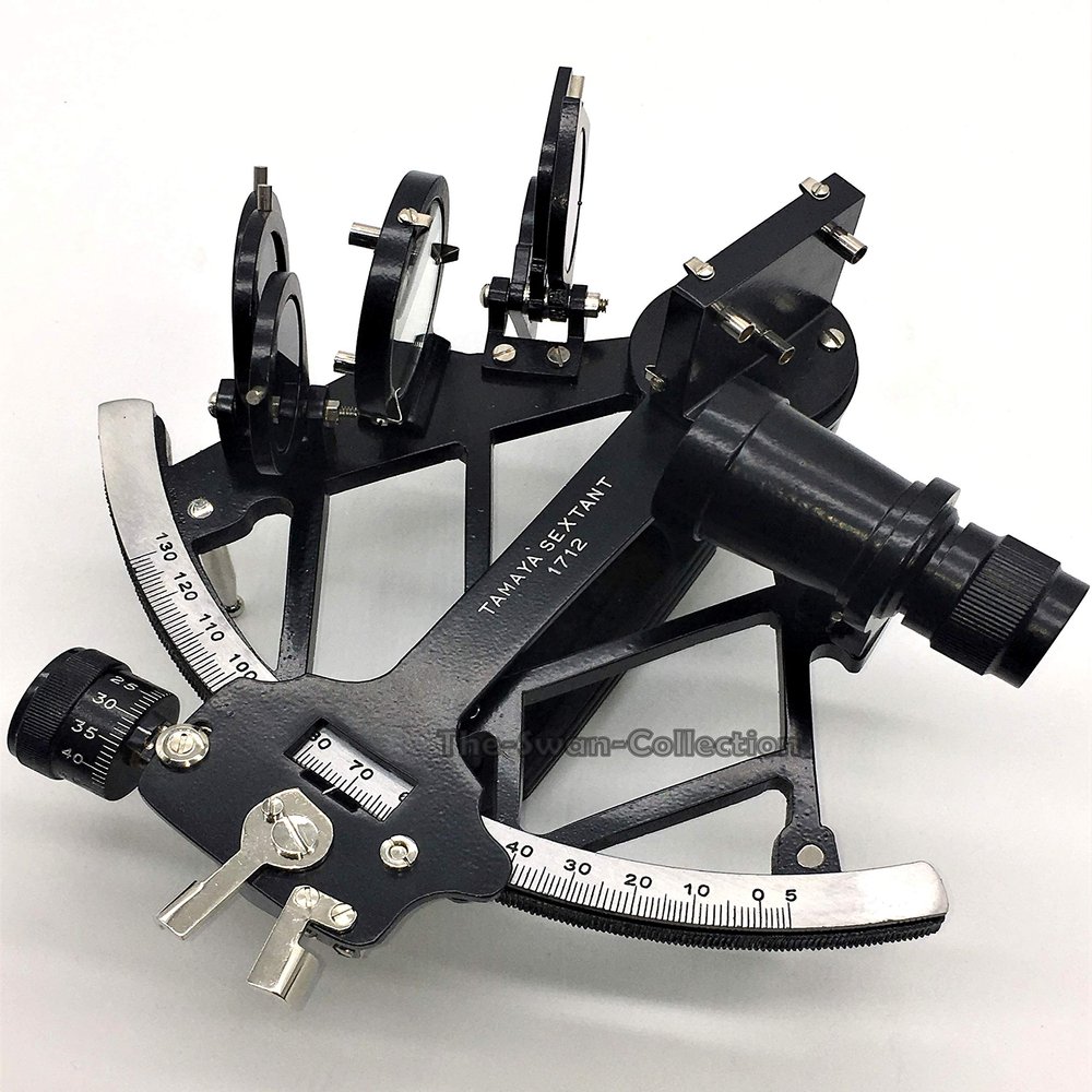 Tamaya Nautical Sextant 1712 | Marine 9" Sextant with Black Powder Coated Aluminium