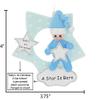 3D Personalized Babys First Christmas Ornament 2025 Boy | Baby's First Christmas Ornament 2025 Baby Ornaments for Xmas Tree My 1st Xmas Boy Ornaments for Couples New Parents - Blue Baby with Stars view 2