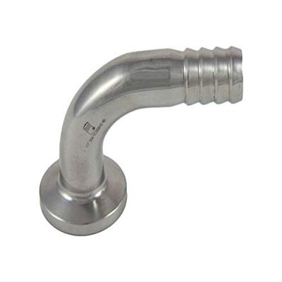 Brewers Hardware 3/4" Tri Clover Compatible X Hose Barb (3/4" Barb - 90 Bend)