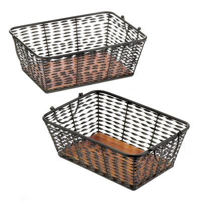 Accent Plus Iron Storage Basket Set (2)