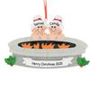 3D Personalized Our First Christmas Ornament 2025 | Custom Firepit Couple Ornaments Fireplace Couples Ornament 2025 Family of 2 Unique for a Couple Ornaments Couples Unique Gifts view 1