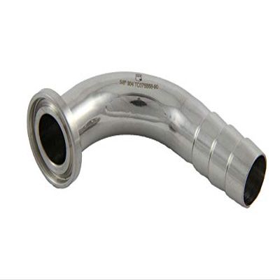 Brewers Hardware 3/4" Tri Clover Compatible X Hose Barb (5/8" Barb - 90 Bend)