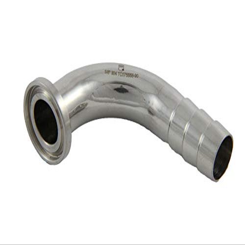Brewers Hardware 3/4" Tri Clover Compatible X Hose Barb (5/8" Barb - 90 Bend)