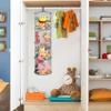 coastal rose 2Pcs Stuffed Animal Storage Foldable Stuffed Animal Net or Hammock Organizer, 4 Compartments Hanging Mesh Toy Storage Hammock for Kid Room Toys, Gloves, Hats, SocksGrey view 4