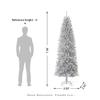 Glitzhome 7.5ft Silve Pencil Tinsel Artificial Christmas Tree, Holiday Hinged Fir Christmas Tree with 1188 Branch Tips and Metal Foldable Stand for Home Office Party Holiday Decoration view 2
